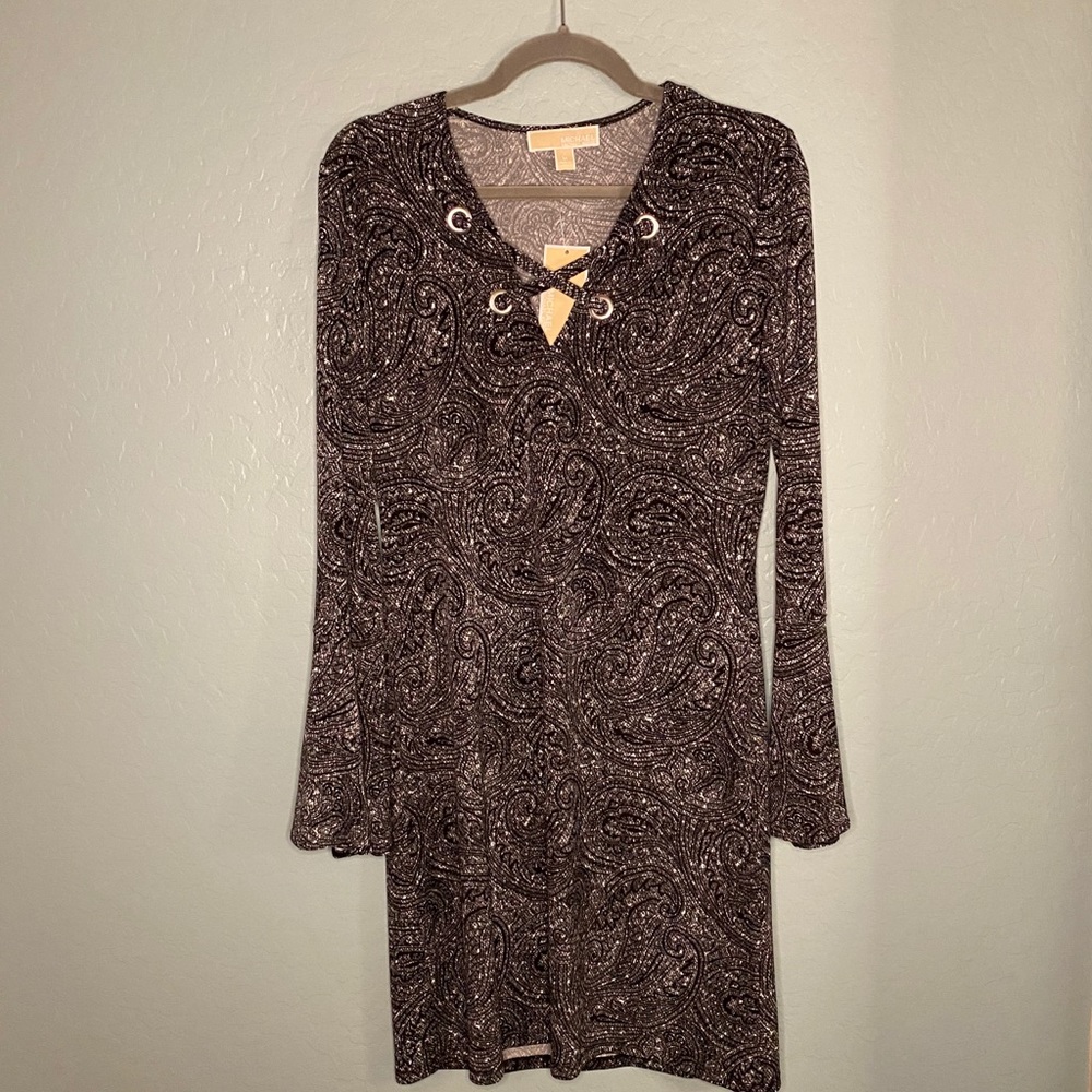 ‼️NWT‼️Michael Kors Black Paisley Dress